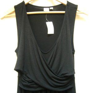 New Gap Maternity Wrap Dress Black